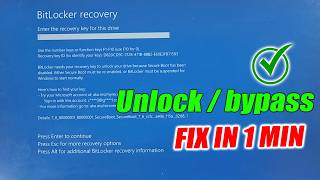 How to bypass bitlocker recovery blue screen