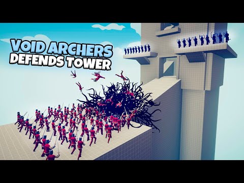 VOID ARCHERS DEFENDS TOWER VS EVERY FACTION (CUSTOM) | TABS MODDED GAMEPLAY