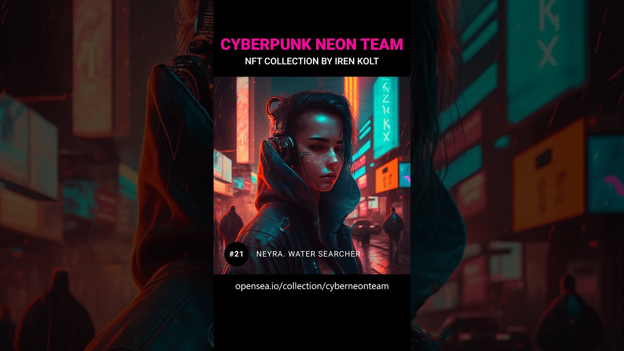 #shorts #NFT #Cyberpunk #neon #team #collection by #IrenKolt