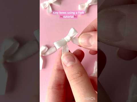 Tiny bows using a fork🎀✨
