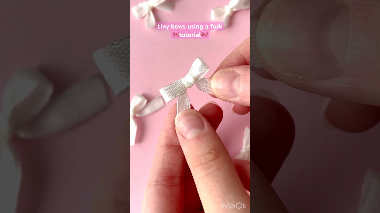 Tiny bows using a fork🎀✨