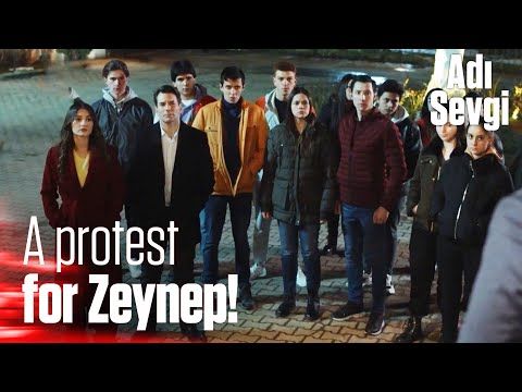 Zeynep's school friends and teachers protested outside her house! - Hidden Wings Scenes