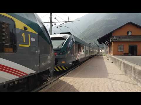 PARTENZA TRENO REGIONALE  PER MILANO DA TIRANO