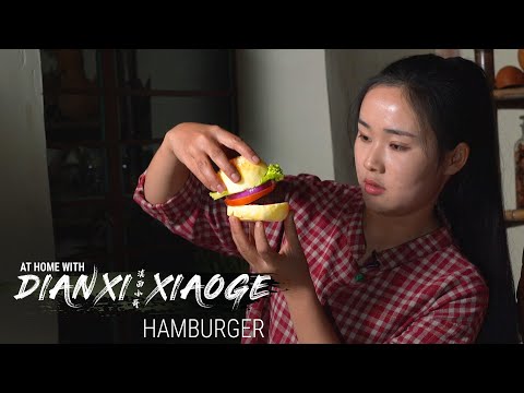 滇西小哥不用烤箱做漢堡包（在家與DXXG-E6）。 (Dianxi Xiaoge Makes Hamburgers Without an Oven (At Home With DXXG - E6))