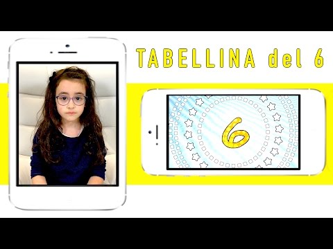La tabellina del 6 - tabellina del sei - canzoni per bambini -  baby music song