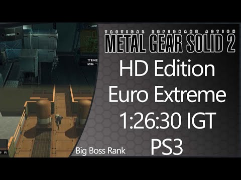 MGS2: HD Edition | PS3 | European Extreme | Any% | Big Boss Rank | 1:26:30 IGT