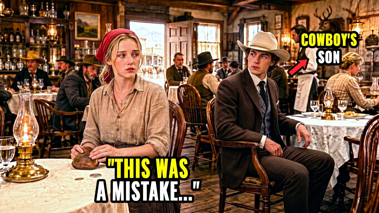 Widow’s Daughter Only Had $1 for Her Date—Millionaire Cowboy’s Son at Next Table Watched Her, Until…