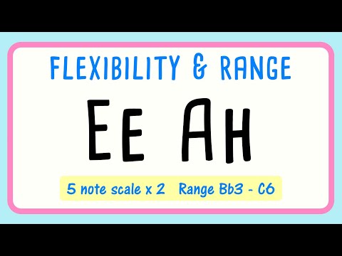 Vocal Agility Exercise 5 NOTE SCALE X 2 | Vocal Range Bb3 to C6 | Ee Ah
