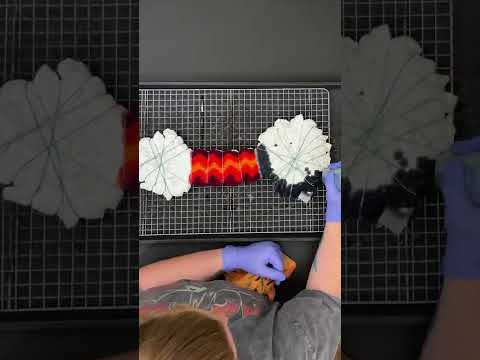 How to Tie Dye a Diagonal Flame Wig-Wag - 30 Second Demo #Shorts