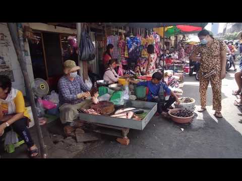 Life In Phnom Penh Market - A Walk Around Cambodian Market - Best Food Tour