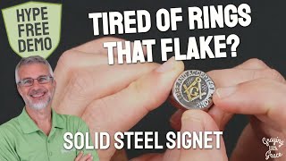 Affordable Masonic Ring That Won't Flake - Gold Plating That Sticks