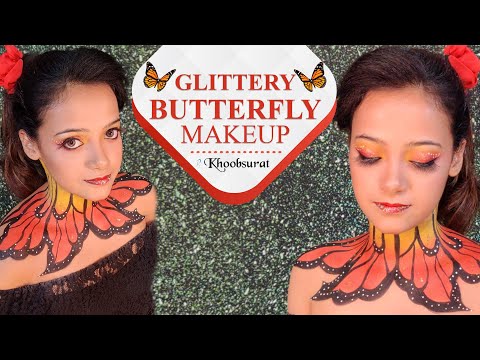 Glittery Butterfly Makeup | How To Apply Makeup | Step By Step Tutorial | Khoobsurat By Pooja Goel