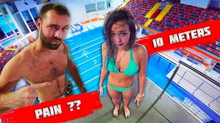 A REGULAR GIRL tried an OLYMPIC HEIGHT at the swim