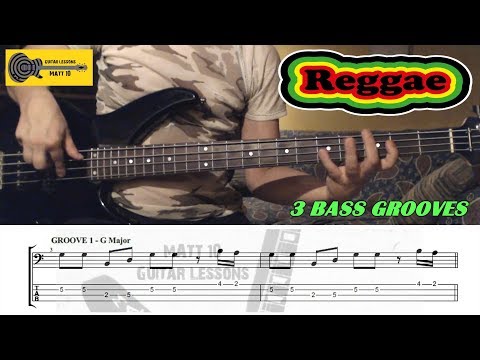 REGGAE Bass Lesson | 3 Bass Lines Riffs EASY Tutorial | REGGAE GROOVES