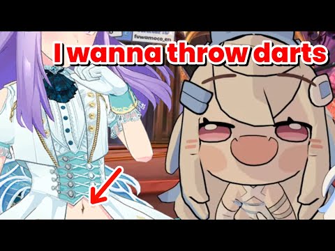 Fuwawa with her fluffy idea on Mejiro McQueen's tummy