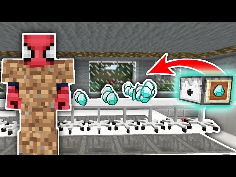 Fakir Örümcek Adam Elmas Fabrikası'nda Çalışıyor - Minecraft Zengin vs Fakir Örümcek Adam