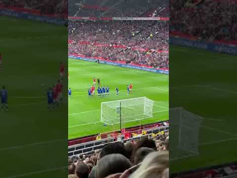 Bruno Fernandes Goal - Manchester United 4-0 Everton 07/08/21 Free Kick