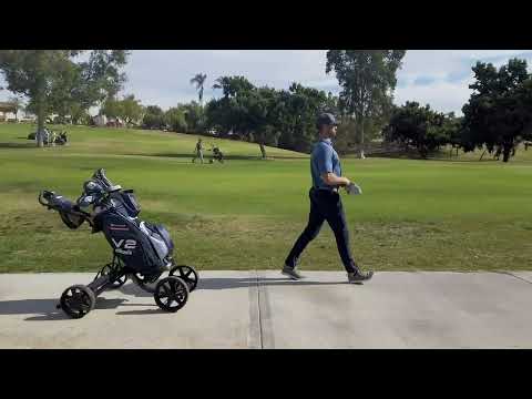 Meet Club Booster V2 - Easily convert your push cart into a remote-controlled electric golf caddy.