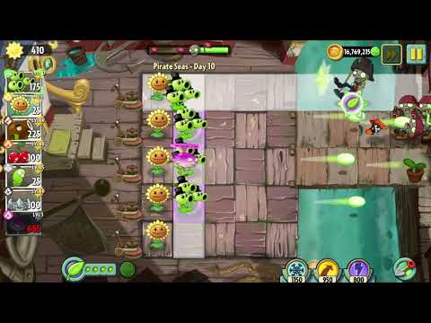 PvZ2 - Threepeater MAX Level Gameplay
