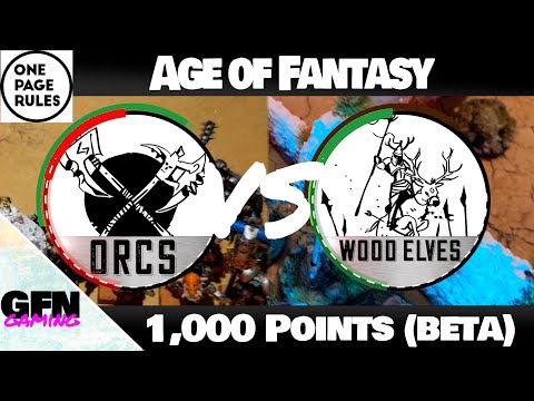 OnePageRules - Age of Fantasy - Orcs VS Wood Elves - 1,000 pts