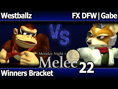MNM 22 Melee - Westballz (Donkey Kong, C Falcon, Marth) vs FX DFW | Gabe (Fox) - Winners Bracket