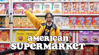 food shopping at an AMERICAN SUPERMARKET | clickfortaz