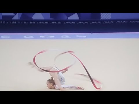 Hélène Karbanov JO Paris 2024 Gymnastique 4eme rotation Ruban Eurosport