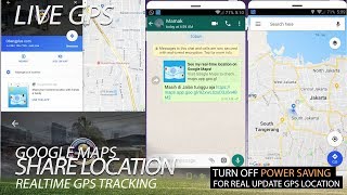 Live GPS Tracking Real Time Location with Google Map Sharing Location and Sharing Trip Progress