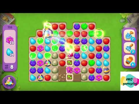 Gardenscapes level 118 gameplay