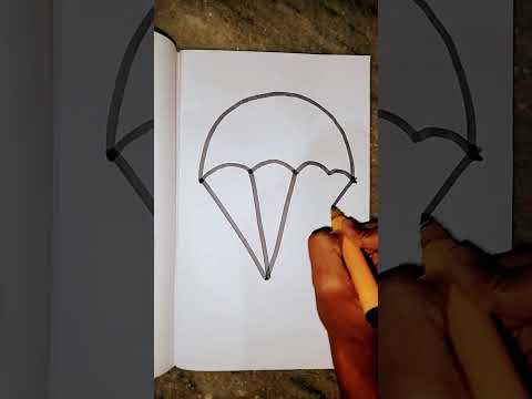 how to draw a cute parachute easy drawing | Drawing parachute easy #shorts