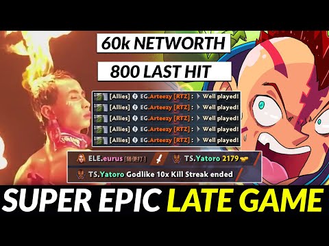 60k NW 800 Last Hits SUPER EPIC INTENSE GAME! Arteezy Yatoro vs Paparazi Ame