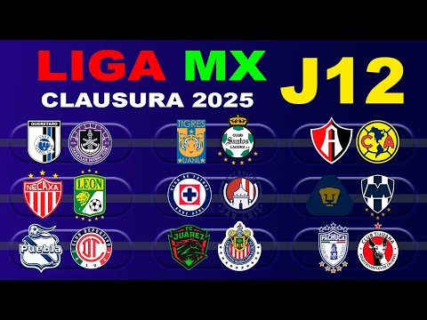 FECHAS, HORARIOS Y CANALES PARA LA JORNADA 12 DE LA LIGA MX CLAUSURA 2025