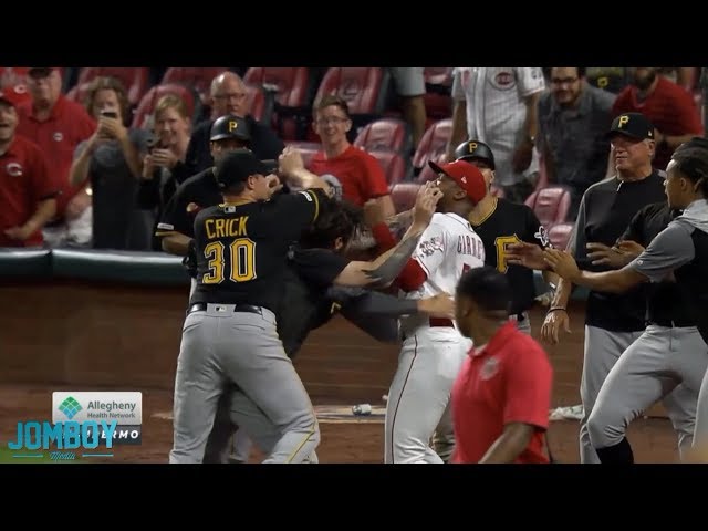 Amir Garrett, Puig & David Bell take on the Pirates in a benches clearing brawl, a breakdown