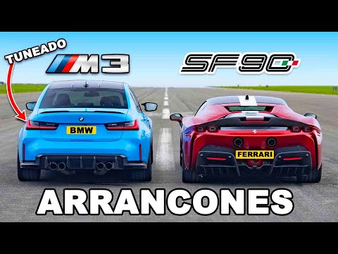 BMW M3 of 750 hp vs Ferrari SF90: DRAWINGS