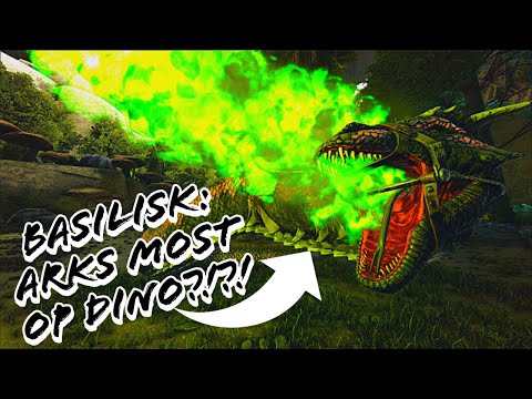 ARKS MOST OP UNDERUSED DINO FOR RAID/PVP! THE BASILISK