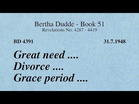 BD 4391 - GREAT NEED .... DIVORCE .... GRACE PERIOD ....
