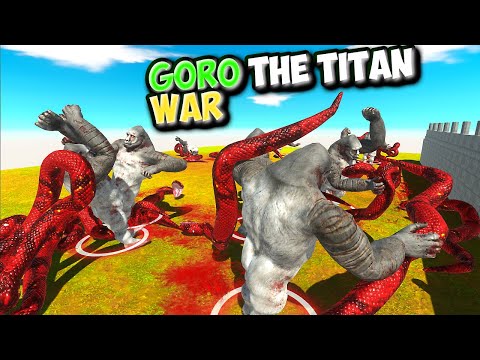 Goro the Titan Army Attacks The Great Wall - Animal Revolt Battle Simulator