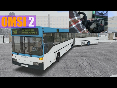 Rutschpartie im O405G durch Krefrath - Linie 59 [G27-Lenkradcam/60FPS] - Let's Play OMSI 2 #384