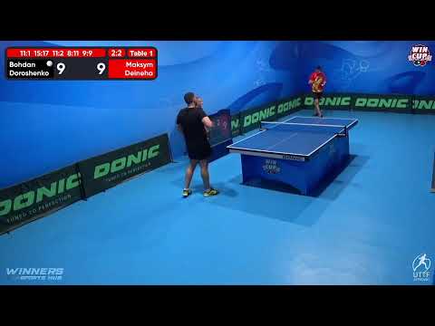 12:30 Bohdan Doroshenko 3 - 2 Maksym Deineha West 1 WIN CUP 08.11.2022 | TABLE TENNIS WINCUP