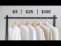 100 Vs 25 Vs 5 WHITE T SHIRT