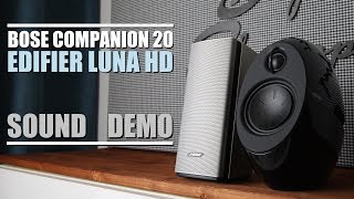 Edifier E25HD Luna Eclipse HD vs Bose Companion 20  ||  Sound Demo w/ Bass Test
