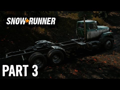 SnowRunner | Walkthrough Gameplay | Part 3 | Getting Stuck & Rockslide | Xbox One