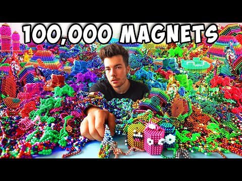 I Made A Huge Artwork With 100,000 Magnets