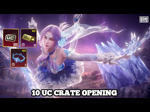 NEW TRICK 🤯 WINTERGLOW SYLPH CRATE OPENING | 10 UC CRATE OPENING IN BGMI/PUBG MOBILE 