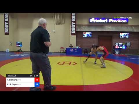 2018 Marine Corps US Open/Senior Men's Freestyle 61 Con 16 #2 - Timothy Romero (CMWC) Vs. A.J. Sch