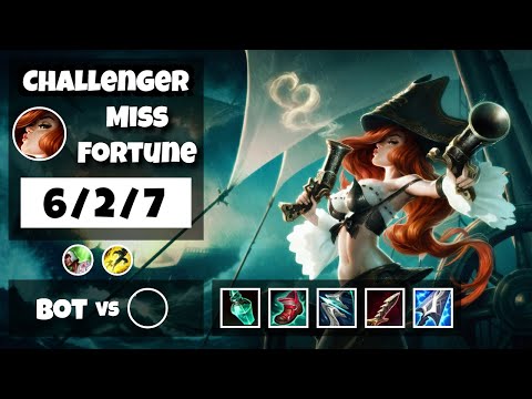 Miss Fortune vs Kog'Maw NA Challenger BOT (6/2/7) - v11.11