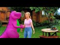 Sarah Hugs Barney The Dinosaur