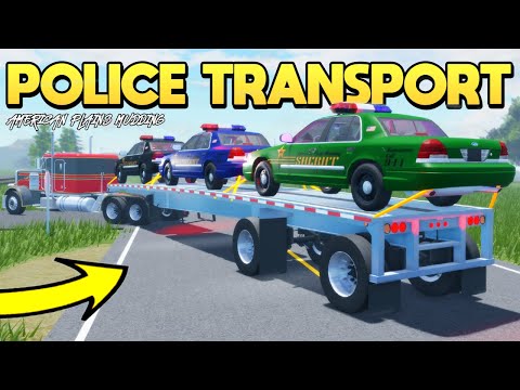 Transporting POLICE CARS with a TRAILER in Roblox APM!