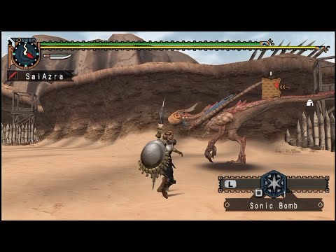 MONSTER HUNTER FREEDOM UNITE YIAN KUT KU (LANCE)