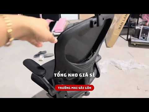 Ghế Công Thái Học Tay Gập Bọc Nệm - GX58